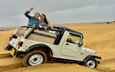 Thrilling express jeep safari in Jaisalmer sand dunes adventure